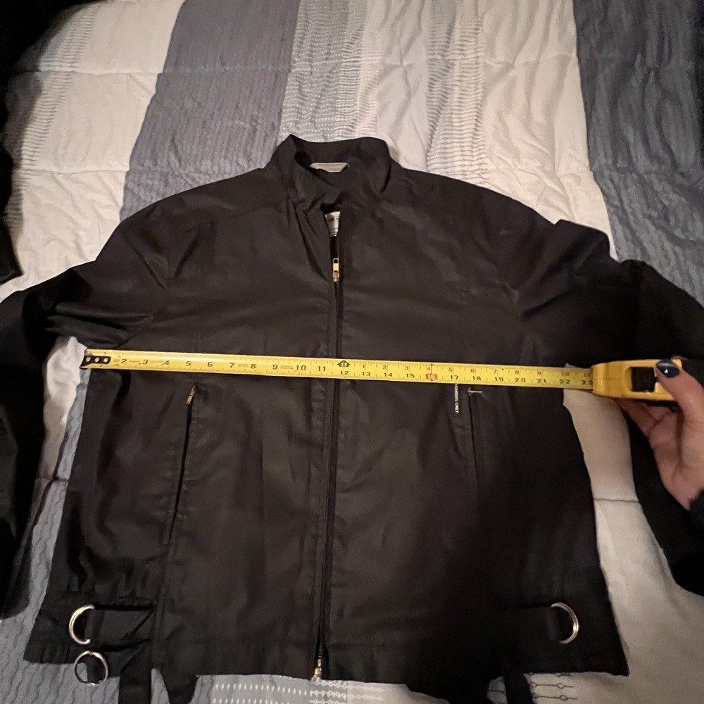 Vtg Members Only Europe Craft Black 13/14 Jacket D Ring Buckles On Hem Hong Kong - Picture 10 of 13